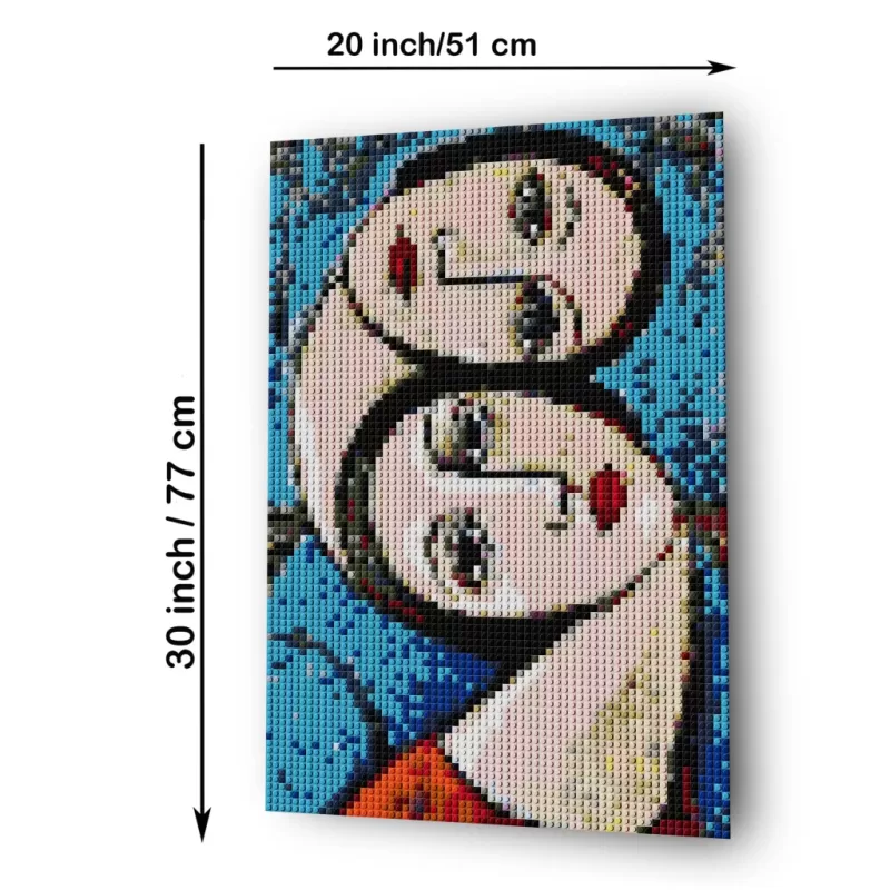 Epic Face Emoji Pixel Art Brick Mosaic