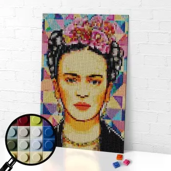 Frida Kahlo Pixel Art Brick Mosaic
