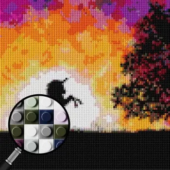 Fabulous Dream Of A Unicorn Pixel Art Brick Mosaic