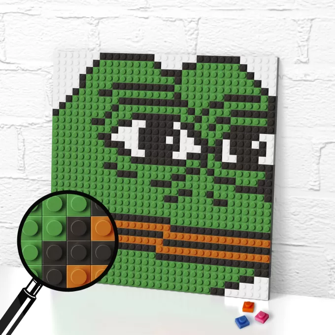 Frog from Spongebob lego pixel art render