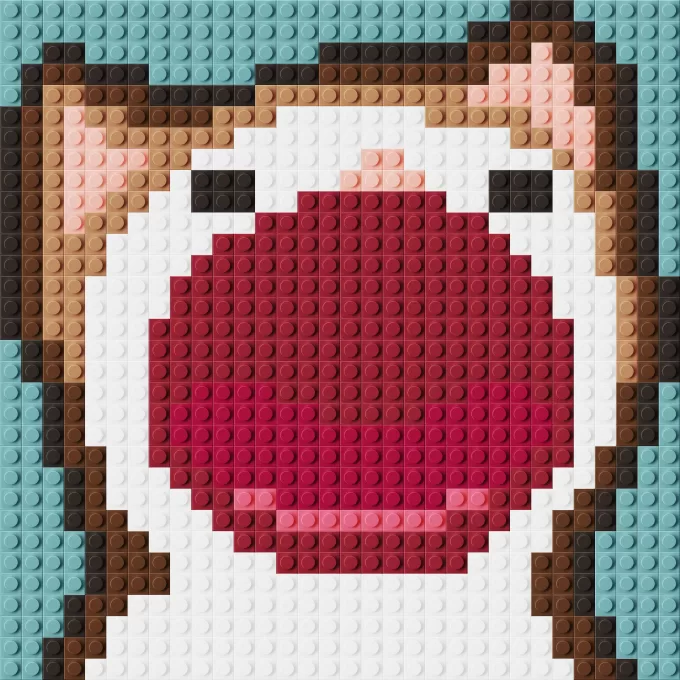 Pop Cat Meme lego pixel art