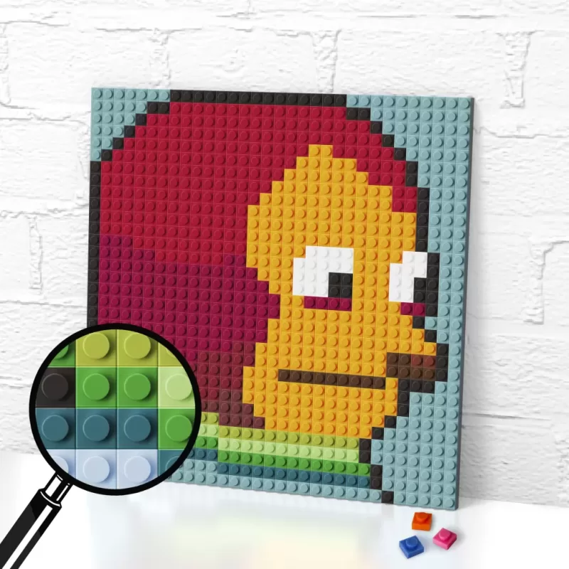 Awkward Look Monkey Puppet Meme Pixel Art Brick Mosaic