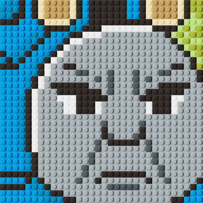 Thomas Angry Meme lego pixel art