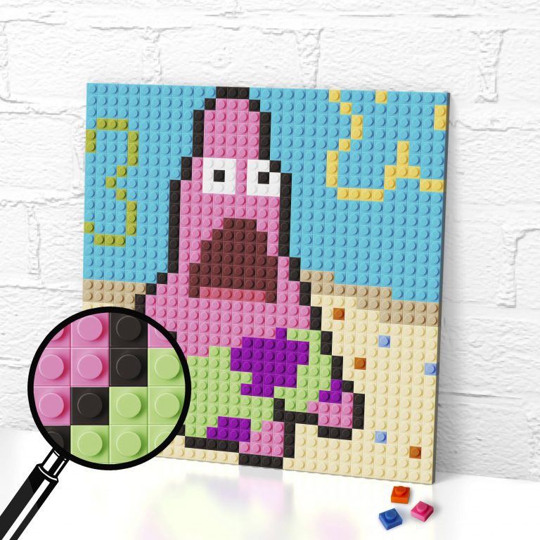 Savage Patrick Meme Pixel Art Brick Mosaic