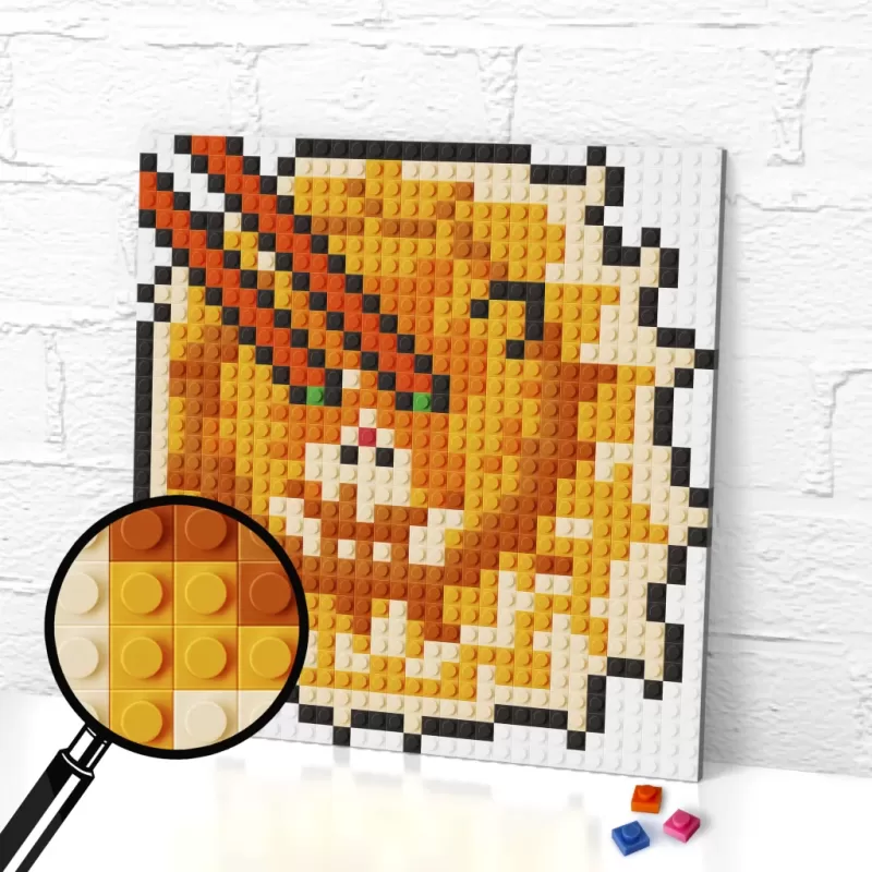 Bullet Cat Meme lego pixel art render
