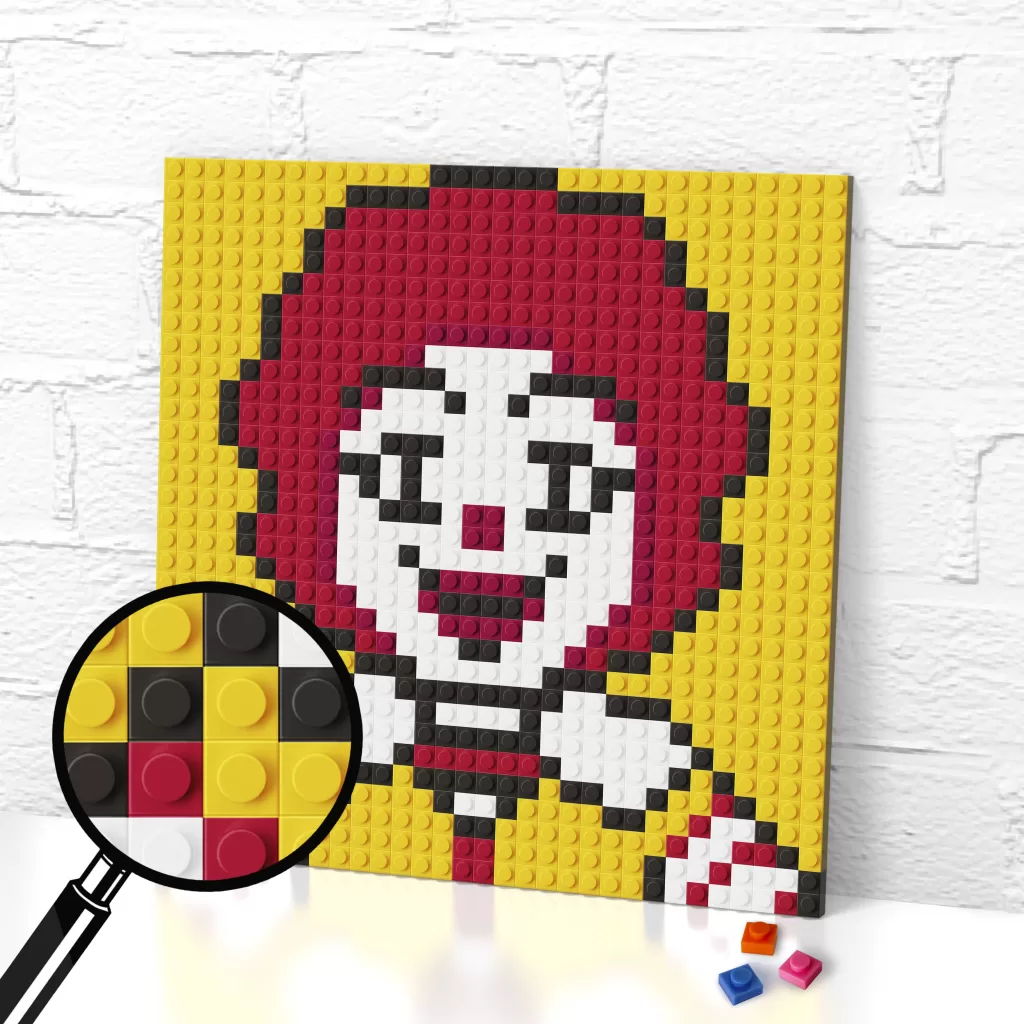 Ronald Mcdonald lego pixel art render