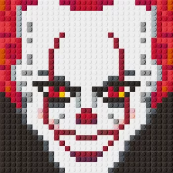 Pennywise the Dancing Clown lego pixel art