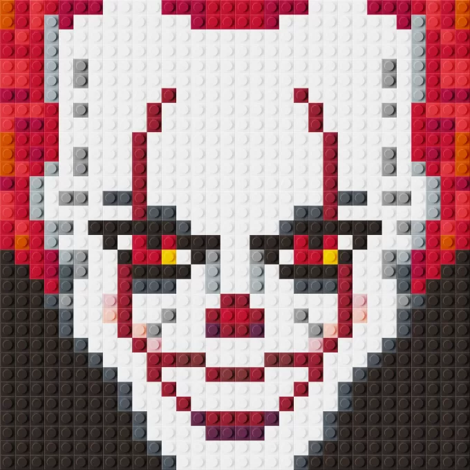 Pennywise the Dancing Clown lego pixel art