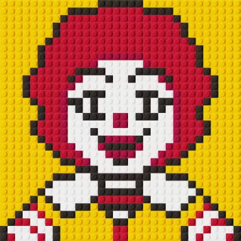 Ronald Mcdonald lego pixel art