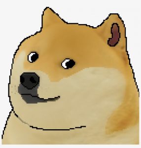 Doge Meme Pixel Art Brick Mosaic