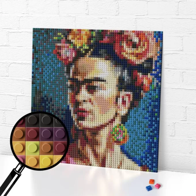 frida kahlo, frida kahlo self portrait, frida kahlo portrait, frida kahlo mosaic